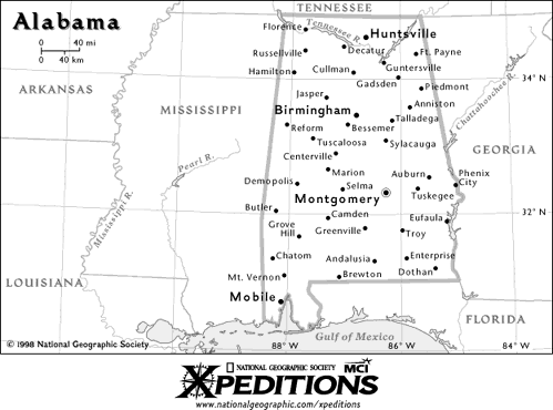 Map of Alabama