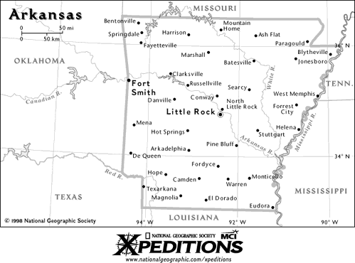 Map of Arkansas