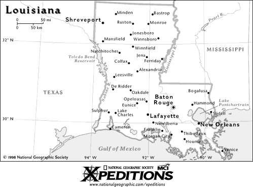 Map of Louisiana