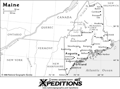 Map of Maine