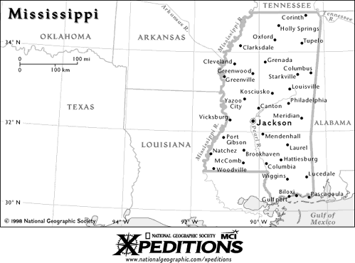 Map of Mississippi