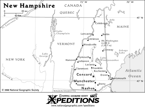 Map of New Hampshire