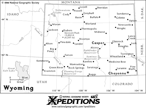 Map of Wyoming