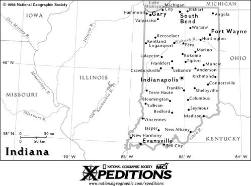 Map of Indiana